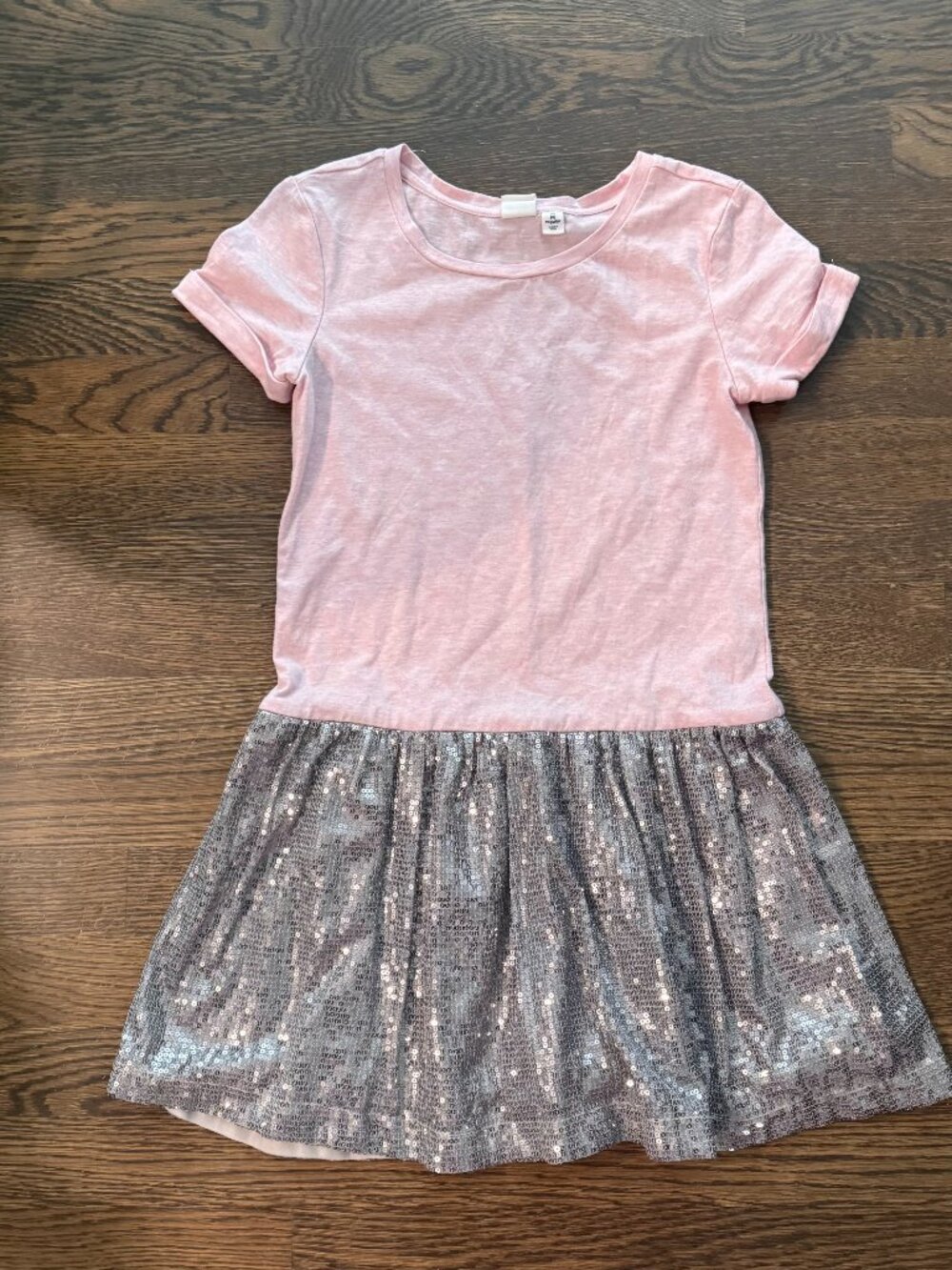 GAP kids mixed fabric sequin skirt Dress girls SMALL 6 7